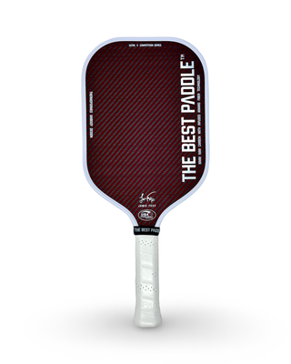 (White) Ultra X Competition Series Pickleball Paddle (Raw Carbon + Aramid Fiber)